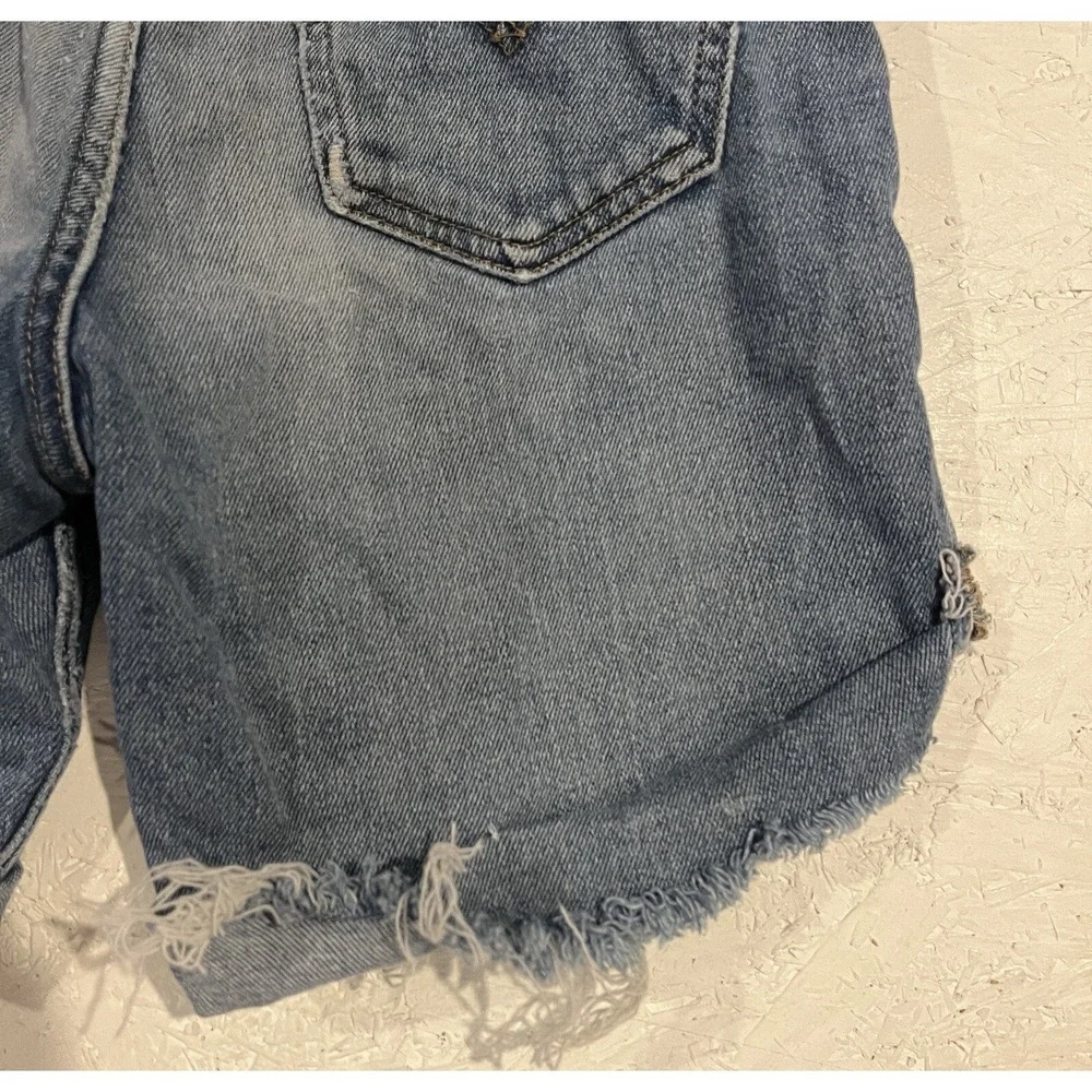 Levis Orange Tab Vintage High Rise Skinny Denim Shorts Womens Size 27 Distressed